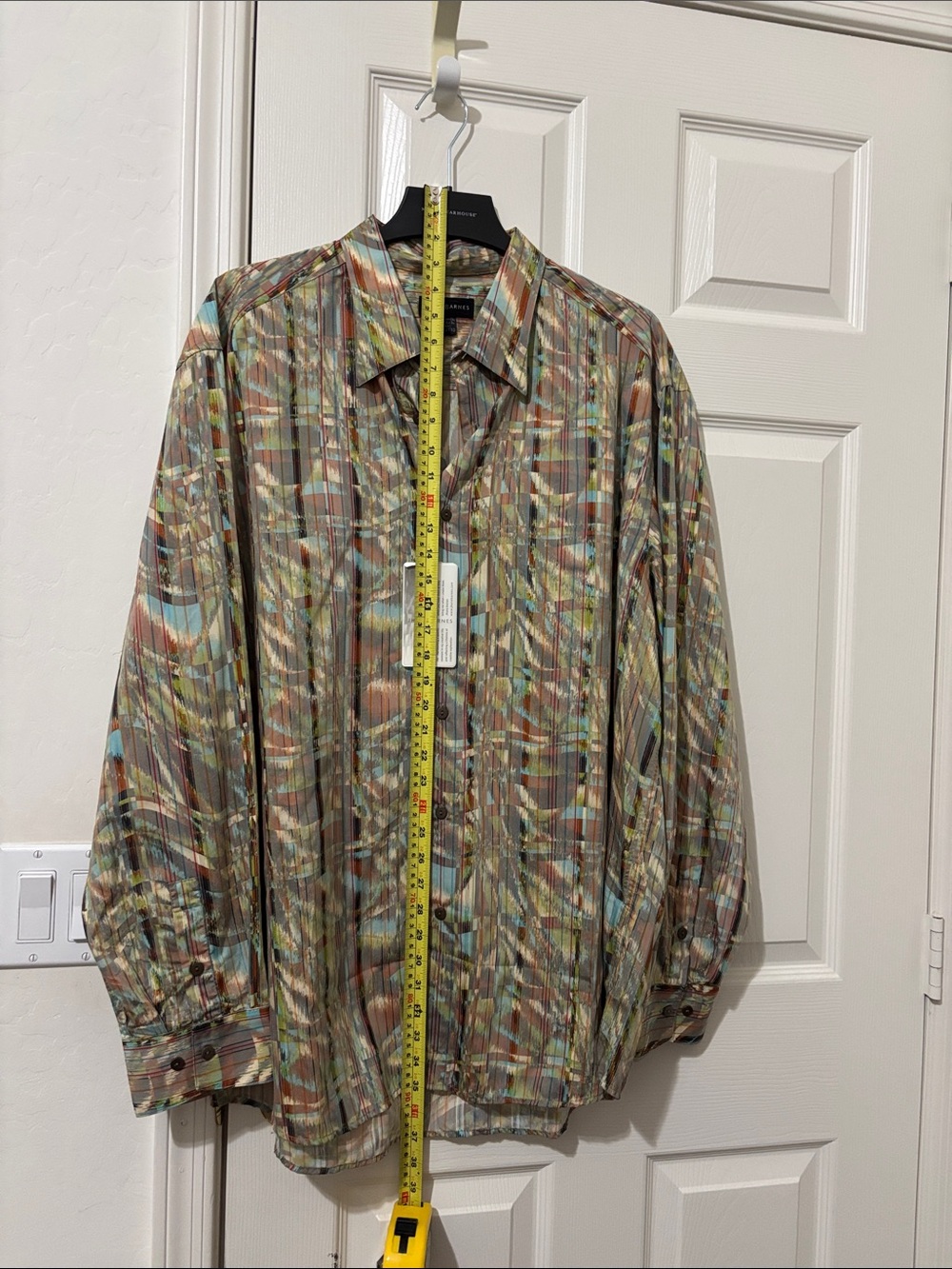 Jhane Barnes Multicolor Abstract Striped Button-Down Shirt - Picture 5 of 8